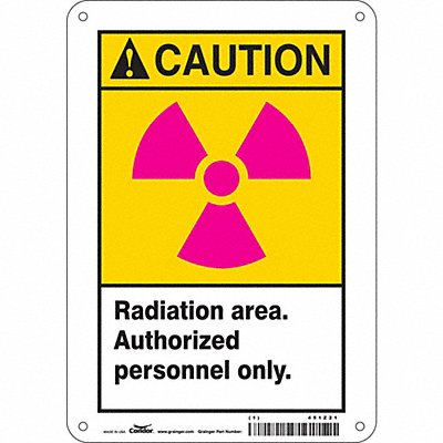 CONDOR 451Z21 Safety Sign 10 inx7 in Aluminum