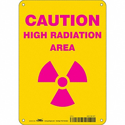 CONDOR 451Z37 Safety Sign 10 inx7 in Aluminum
