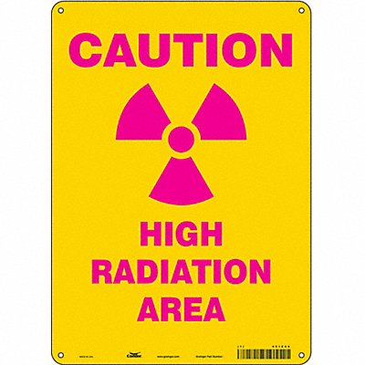 CONDOR 451Z44 Safety Sign 14 in x 10 in Aluminum