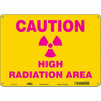 CONDOR 451Z50 Safety Sign 10 in x 14 in Aluminum