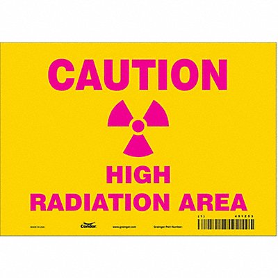 CONDOR 451Z53 Safety Sign 7 inx10 in Vinyl