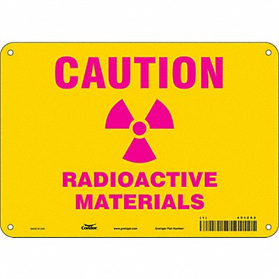 CONDOR 451Z63 J7006 Safety Sign 7 inx10 in Polyethylene