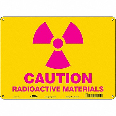 CONDOR 451Z68 Safety Sign 10 inx14 in Aluminum