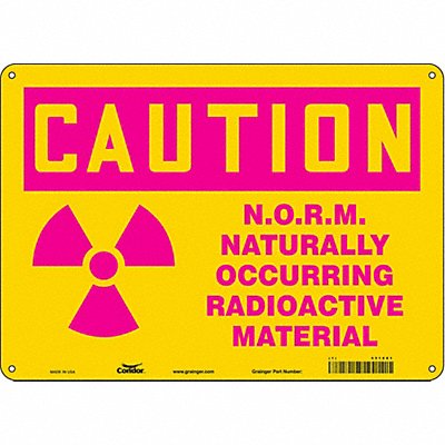 CONDOR 451Z81 Safety Sign 10 in x 14 in Aluminum