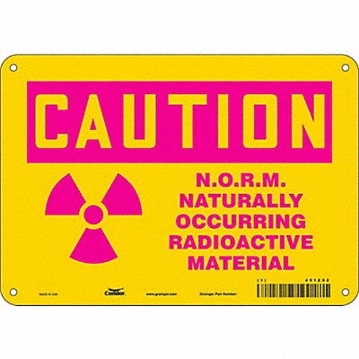 CONDOR 451Z82 Safety Sign 7 in x 10 in Polyethylene
