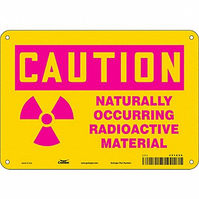 CONDOR 451Z86 Radiation Safety Sign 7 x 10 Aluminum