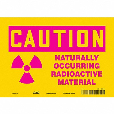 CONDOR 451Z90 Safety Sign 7 in x 10 in Vinyl