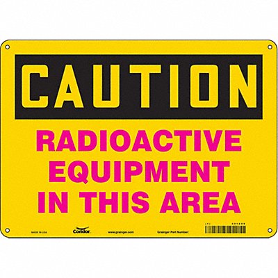 CONDOR 451Z99 Safety Sign 10 in x 14 in Aluminum