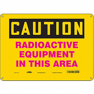 CONDOR 452A02 Safety Sign 10 in x 14 in Polyethylene