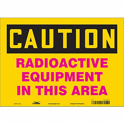 CONDOR 452A04 Safety Sign 10 in x 14 in Vinyl