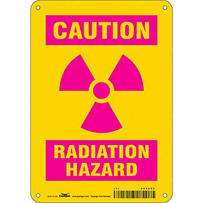 CONDOR 452A05 Safety Sign 10 inx7 in Aluminum