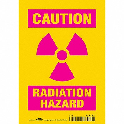 CONDOR 452A09 Safety Sign 10 inx7 in Vinyl