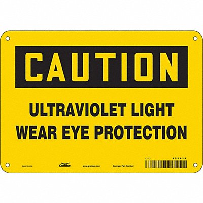 CONDOR 452A19 Safety Sign 7 inx10 in Polyethylene