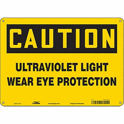 CONDOR 452A20 Safety Sign 10 in x 14 in Polyethylene