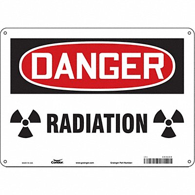 CONDOR 452A40 Safety Sign 10 in x 14 in Aluminum