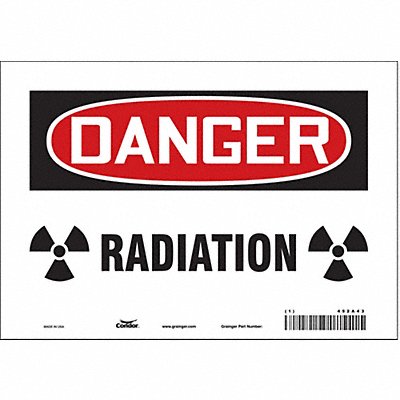 CONDOR 452A43 Safety Sign 7 in x 10 in Vinyl