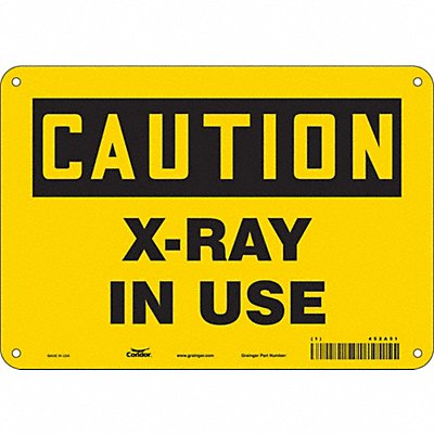 CONDOR 452A51 Radiation Sign 7 in x 10 in Aluminum