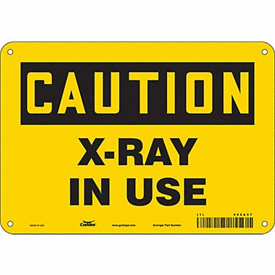 CONDOR 452A57 Safety Sign 7 inx10 in Vinyl