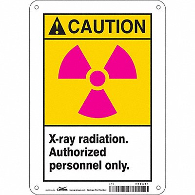 CONDOR 452A64 Safety Sign 10 inx7 in Aluminum
