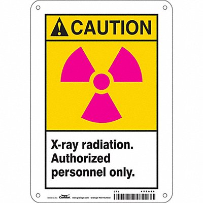CONDOR 452A66 Safety Sign 10 inx7 in Polyethylene