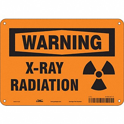 CONDOR 452A71 Radiation Sign 7 in x 10 in Aluminum