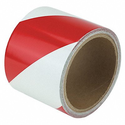 GRAINGER ZRS3X5RW Floor Tape Red/White 3 inx15 ft Roll