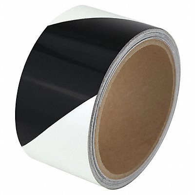 GRAINGER 15C740 Floor Tape Black/White 2 inx15 ft Roll