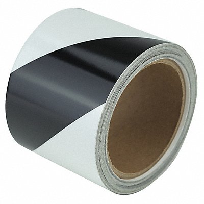 GRAINGER RS3BW Floor Tape Black/White 3 inx30 ft Roll