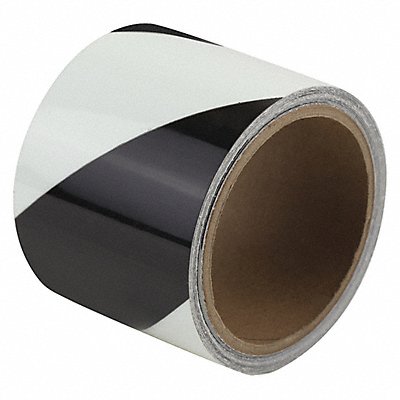 GRAINGER 41CN11 Floor Tape Black/White 3 inx15 ft Roll