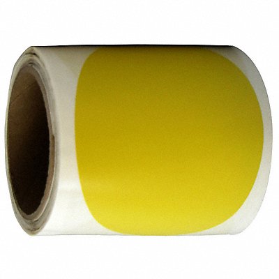 GRAINGER MC5YL Floor Tape Yellow 5 inx3 in Circle
