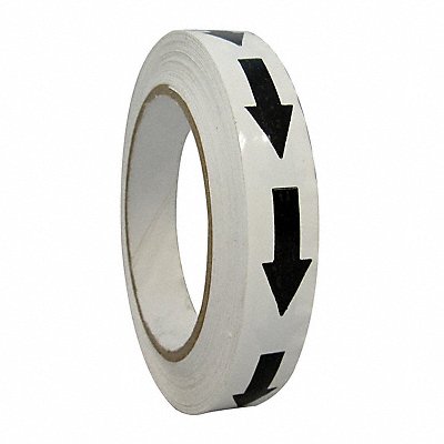 GRAINGER 8X784 Floor Tape Black/White 3/4inx120 ft Roll