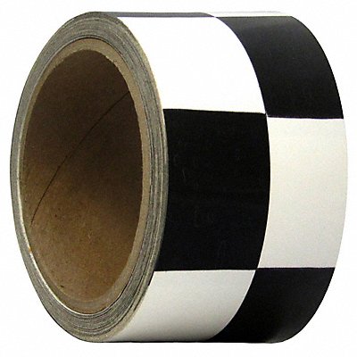 GRAINGER 9EWM1 Floor Tape Black/White 3 inx54 ft Roll