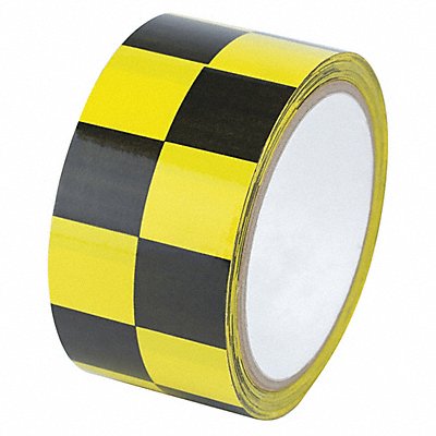 GRAINGER 9NMH5 Floor Tape Black/Yellow 2 inx54 ft Roll