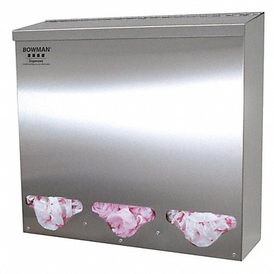 BOWMAN DISPENSERS BK3130300 Bulk Dispenser 3 Compartments Silver