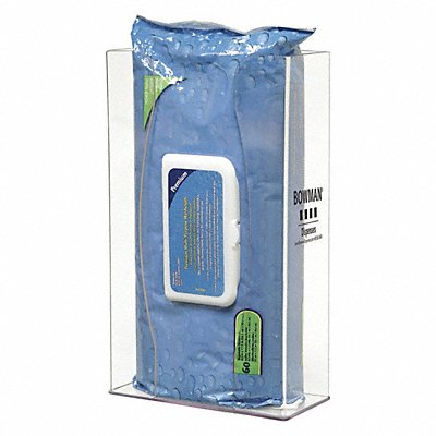 BOWMAN DISPENSERS CL0220111 Wipe Dispenser 1 Compartments Clear