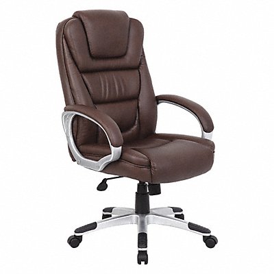 GRAINGER 452R16 Executive Chair High Back Leather Seat