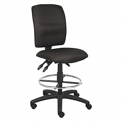 GRAINGER 453A10 Drafting Chair Black 25 to 30 Seat H.