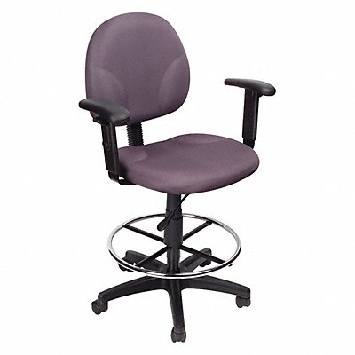 GRAINGER 453A12 Drafting Chair Grey 25 to 30 Seat H.
