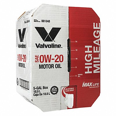 VALVOLINE 881048 Motor Oil 5 gal Sz 0W-20 SAE Grade Box