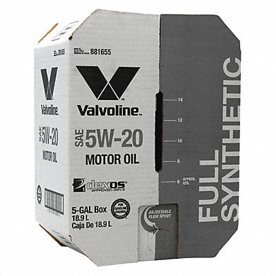 VALVOLINE 881655 Motor Oil 5 gal Sz 5W-20 SAE Grade Box