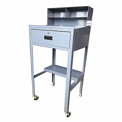 GRAINGER 453F24 Open 51 x23 x20 Grey Mbl
