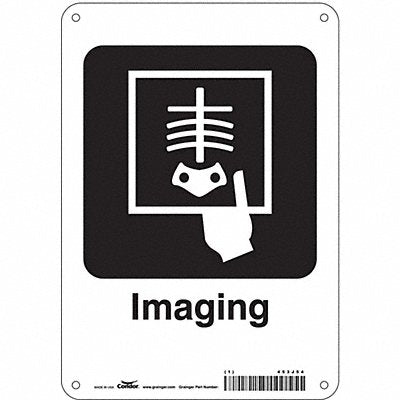 CONDOR 453J54 Safety Sign 10 in x 7 in Aluminum