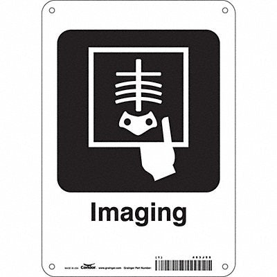 CONDOR 453J55 Safety Sign 10 in x 7 in Polyethylene