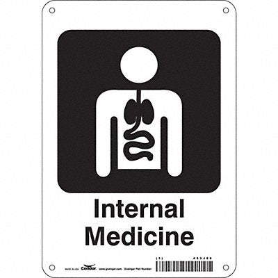 CONDOR 453J89 Safety Sign 10 in x 7 in Aluminum