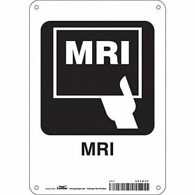 CONDOR 453K47 Safety Sign 10 in x 7 in Polyethylene