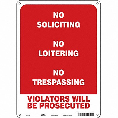 CONDOR 453N56 Safety Sign 14 in x 10 in Polyethylene