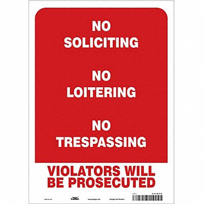 CONDOR 453N58 Safety Sign 14 in x 10 in Vinyl