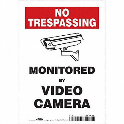 CONDOR 453N69 Safety Sign 10 inx7 in Vinyl