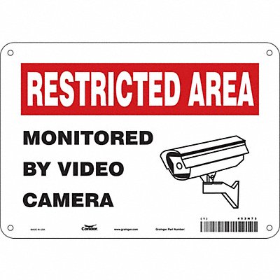 CONDOR 453N73 Safety Sign 7 in x 10 in Polyethylene