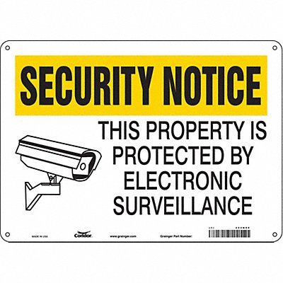 CONDOR 453N90 Safety Sign 10 in x 14 in Aluminum